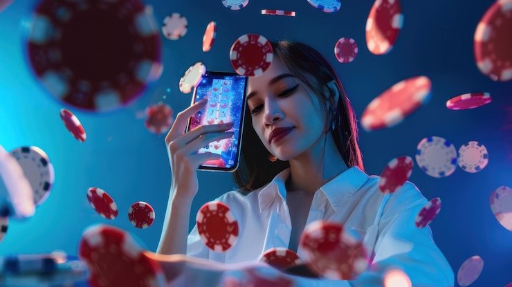 Ilustrasi tanda peringatan usia 18+ dan panduan permainan bertanggung jawab
